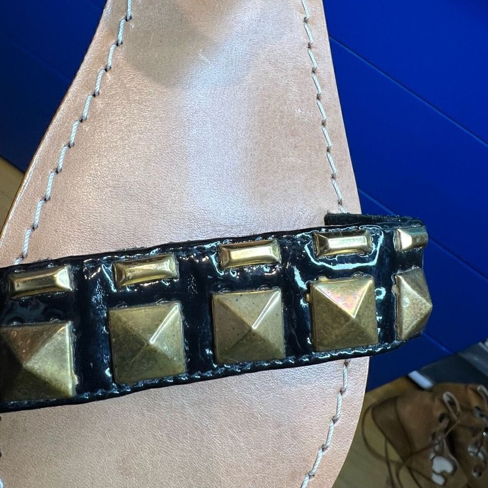 New Mystique black patent studded Sandals - Picture 11 of 12